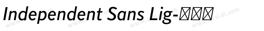 Independent Sans Lig字体转换